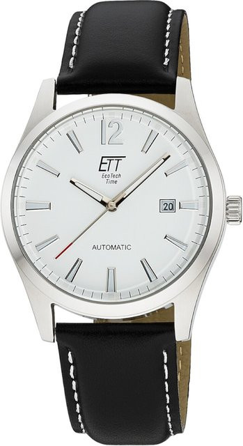 ETT Eco Tech Time Herrenuhr, Automatik, Edelstahl, 41 mm, Leder, 10 ATM - Bild 1