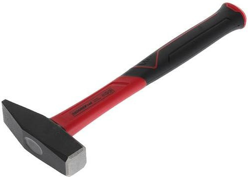 Gedore Schlosserhammer mit Fiberglasstiel in Schwarz, Kopfgewicht: 1100 g, Länge: 350 mm - Bild 1