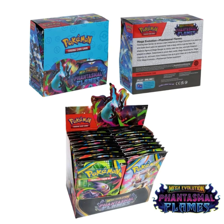 Bandai Pokémon Mega Evolution Phantasmal Flames, Sammelkarten, Nachfüllpack, Englisch, ab 6 Jahren - Bild 2