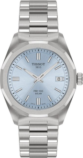 Tissot Damenuhr PRC 100, Solar, Edelstahl, Blau, 34 mm, 10 ATM - Bild 1