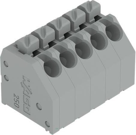 WAGO 250-211 Leiterplattenklemme Grau 120 Stück - Bild 1