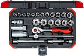 Gedore red Steckschlüsselsatz 3/8 Zoll, 26-teilig, in Rot/Schwarz aus Chrom-Vanadium-Stahl - Bild 2