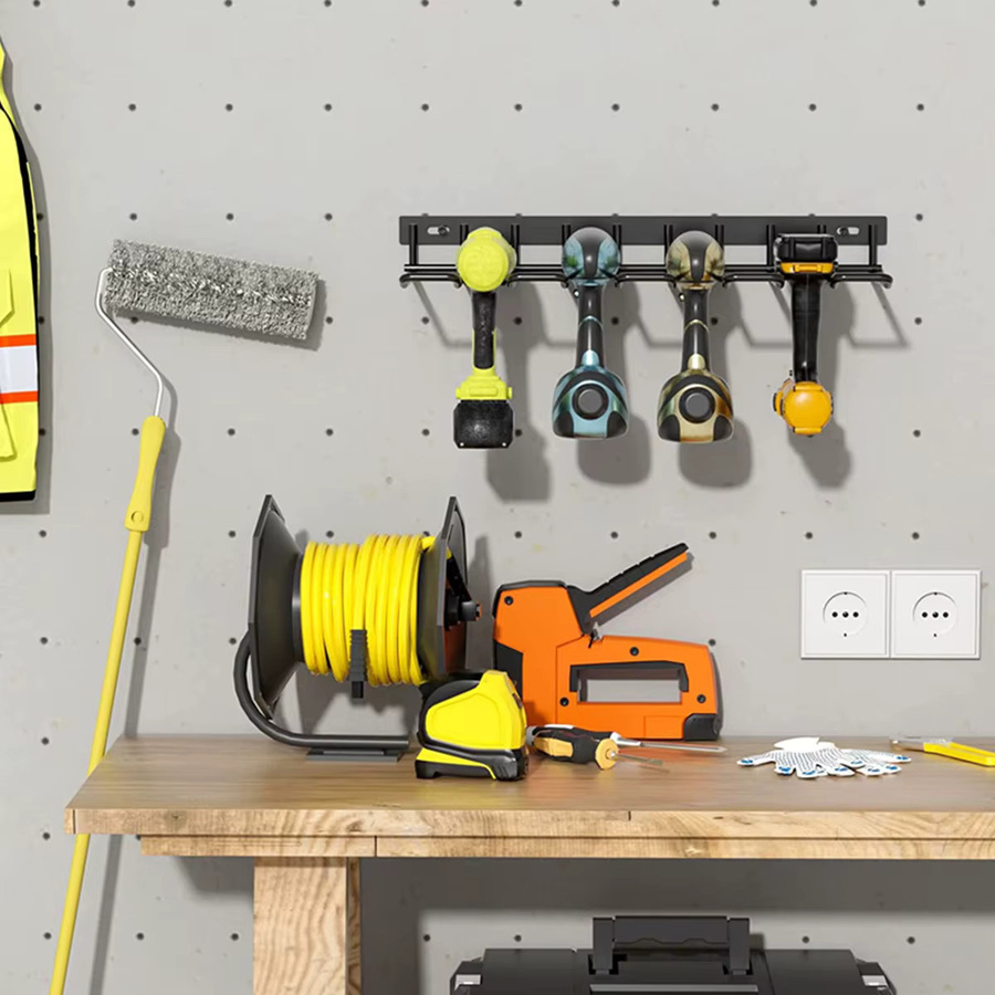 Toorise Power Tool Rack Wandhalterung für elektrische Bohrer und Werkzeuge in Schwarz - Bild 5