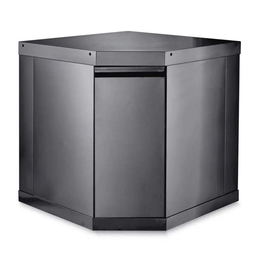 MyOutdoorKitchen Eckmodul Large Black Collection in Schwarz matt aus Edelstahl 304, B/T/H: 80,0 x 85,5 x 80,0 cm - Bild 2