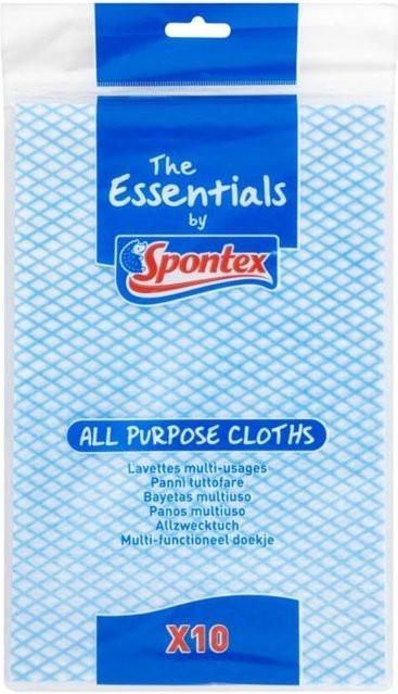 Spontex Essentials Reinigungstücher weiß/blau, 10er Packung - Bild 1