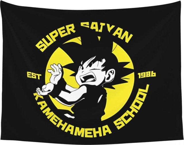 Bandai Dragon Ball Z Goku Wandteppich Super Saiyan Kamehameha Wandbehang Multicolour - Bild 1