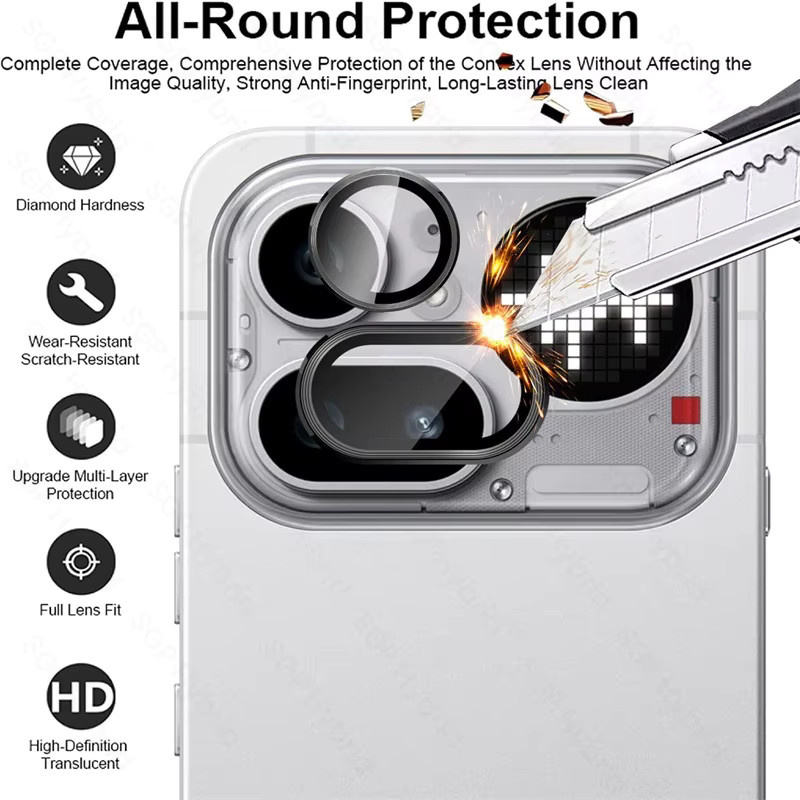 Metallring-Objektivschutzglas für Nothing Phone (4a) Pro 5G in Silber - Bild 3