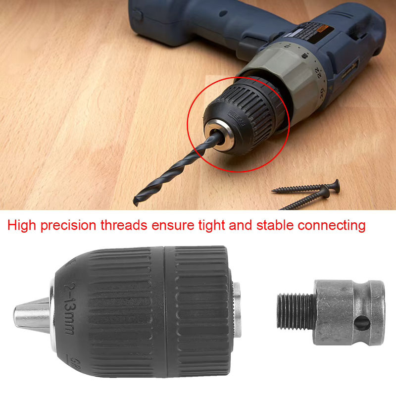 WALFRONT Schlüsselloses Bohrfutter 2-13mm mit 1/2-20UNF Adapter zur Umwandlung für Schlagschrauber - Bild 2