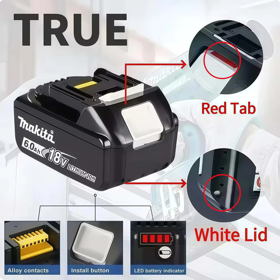 Makita 18V Lithium-Ionen-Akku BL1860B mit 6Ah für Elektrowerkzeuge - Bild 3