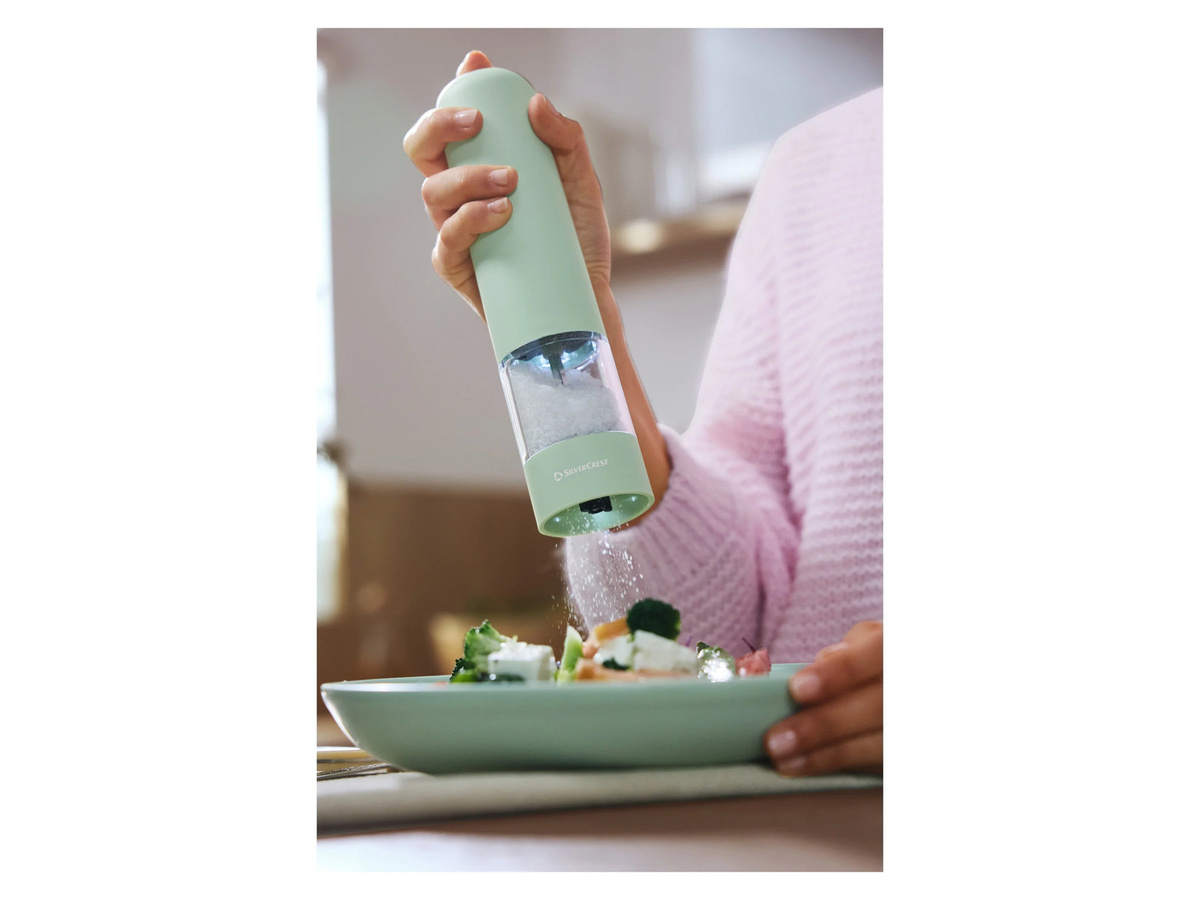 SILVERCREST Salz- und Pfeffermühle elektrisch mit Keramikmahlwerk in Mint Green - Bild 2