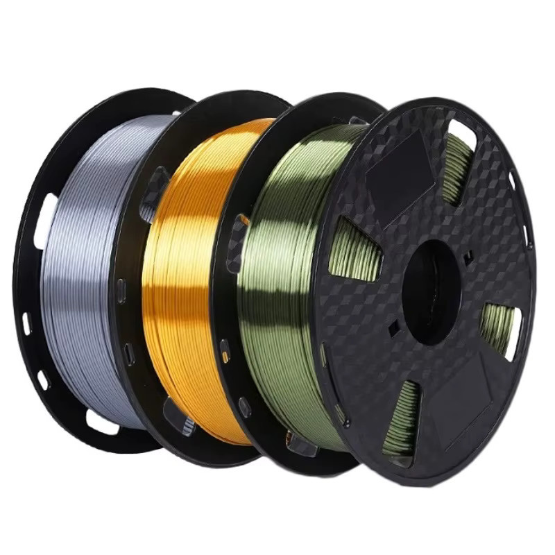 3D Maliang Seidenfilament PLA 1,75 mm für FDM 3D-Drucker, 200 g, Farben: Gold, Silber, Schwarz, Weiß - Bild 4