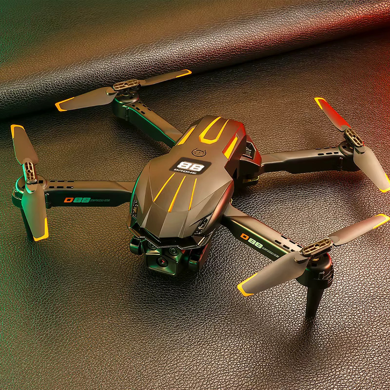 FACEGLE D88 Drohne mit Optical Flow Version, faltbarer Quadcopter in Orange mit zwei Kameras und Sechs-Achsen-Gyroskop - Bild 8