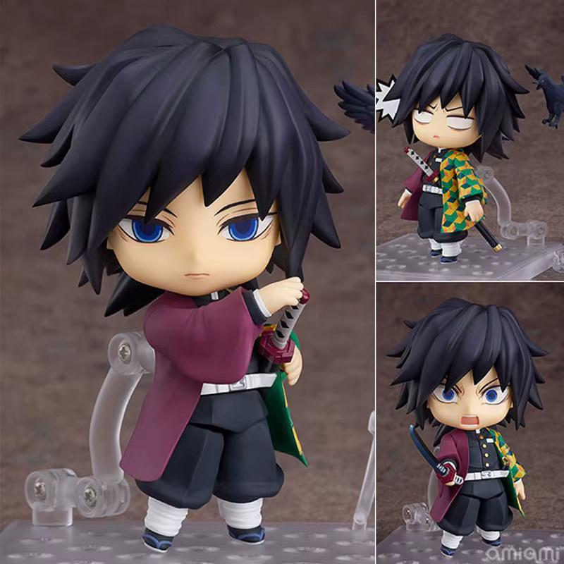 Bandai Demon Slayer Chibi Nezuko Zenitsu Giyu Rengoku, Actionfigur, mit Austauschbarem Gesicht - Bild 1