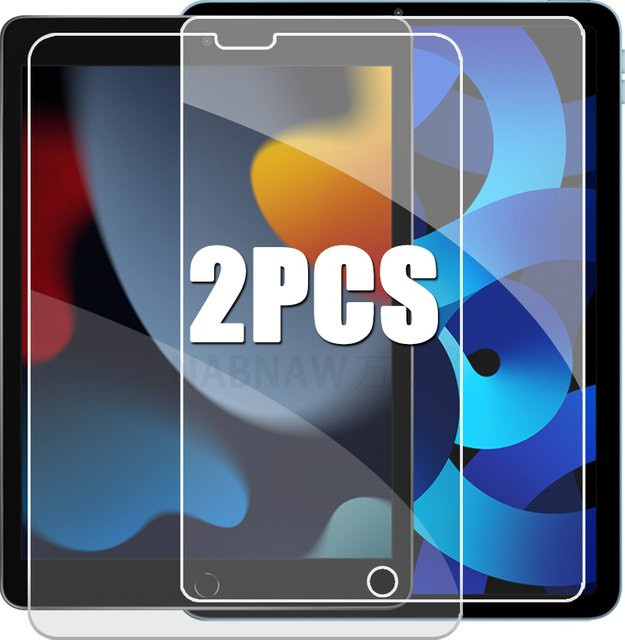 NABNAW Displayschutzfolie aus gehärtetem Glas für iPad 9. 8. 7. Generation 10,2 Zoll und iPad Air 10,9 M3 M2 sowie iPad Pro 11 M5 M4, transparent, kratzfest mit Ölabdeckung - Bild 1