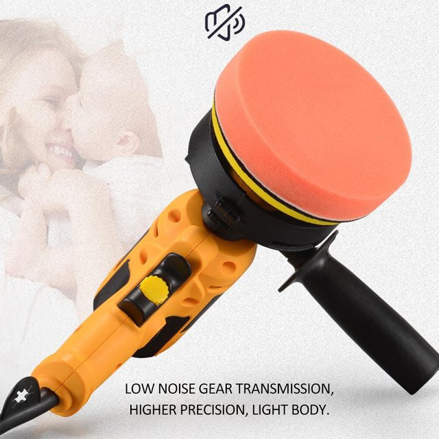 Aimo Elektrische Auto Poliermaschine zur Kratzerreparatur und Versiegelung in Orange - Bild 1
