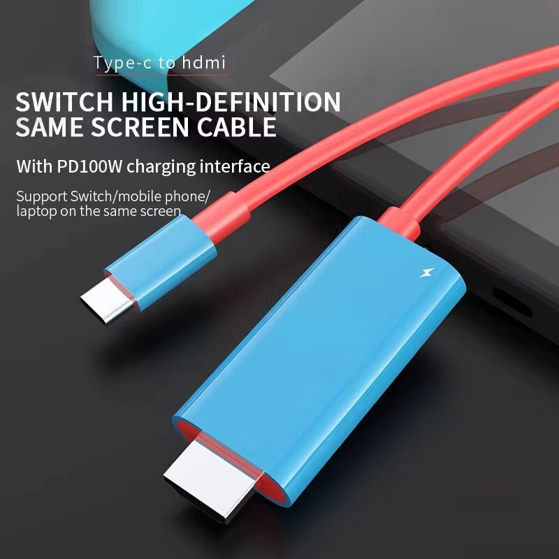 DATA FROG Tragbare Dockingstation für Nintendo Switch mit PD100W USB Typ C zu 4K 30Hz HDMI Konverter im Docking Modus - Bild 3
