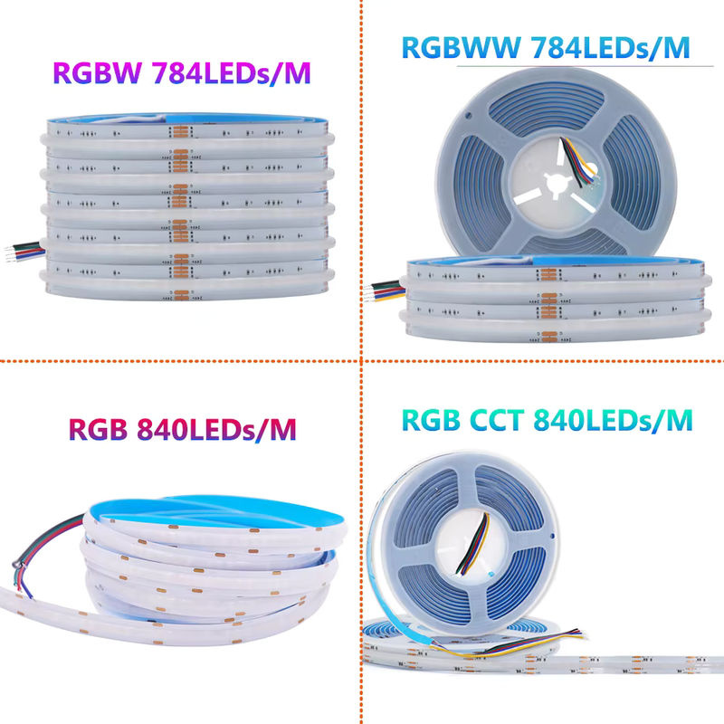 HEGEHE RGBCCT COB LED Streifen dimmbar 24V multicolor linear Lichtband - Bild 3