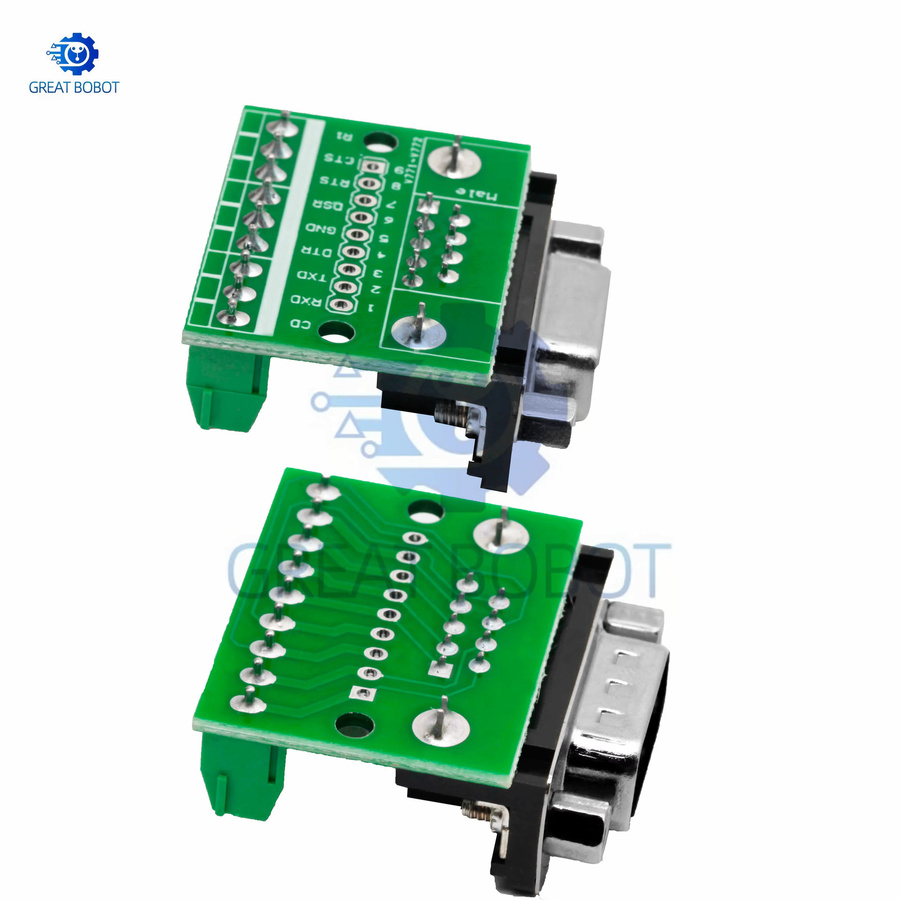baishundianzi DB9 RS232 Serieller Adapter Steckverbinder auf Terminal Breakout Board, Grün - Bild 3