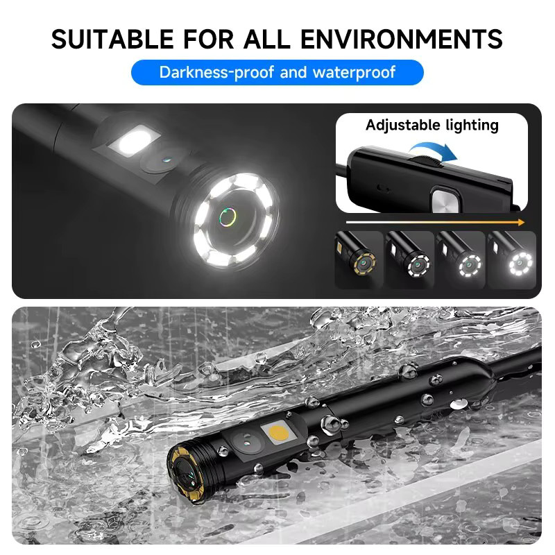 ENWOR Industrie Endoskop HD1080P mit Dual Objektiv und USB-C Anschluss für Android und iPhone in Schwarz - Bild 4