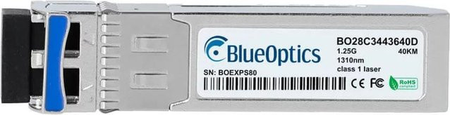 BlueOptics cSFP Transceiver für Alcatel-Nokia 3HE08314AA, Singlemode Gigabit Highspeed Glasfaser-Transceiver für Ethernet, Fibre Channel und SONET/SDH, Farbe: Silber - Bild 1