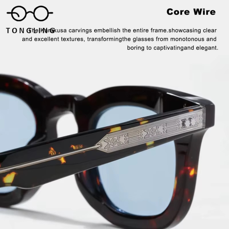 QIRONG SDEVAUX Sonnenbrille, Vollrand, Square, Acetat, Herren - Bild 2