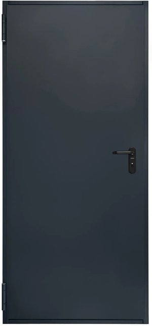 Hörmann Mehrzweck- und Kellertür H8-5 aus Stahl mit Glaseinsatz, Anthrazit, B/H: 87,5 x 200 cm - Bild 1