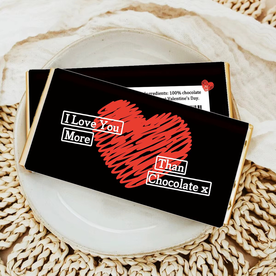 10 Stück Schokoriegel und Süßigkeitenverpackungen mit handgezeichnetem Herz-Design für Valentinstag und Jubiläen - Bild 4