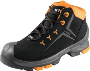 Uvex Schnürstiefel S3 aus Leder in Schwarz/Orange - Bild 1