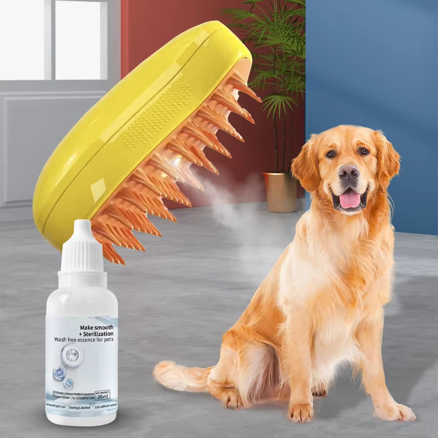 DUTRIEUX Katzen-Dampfbürste Set mit waschfreier Essenz und Haarserum zur Haustierpflege für Katzen und Hunde - Bild 2