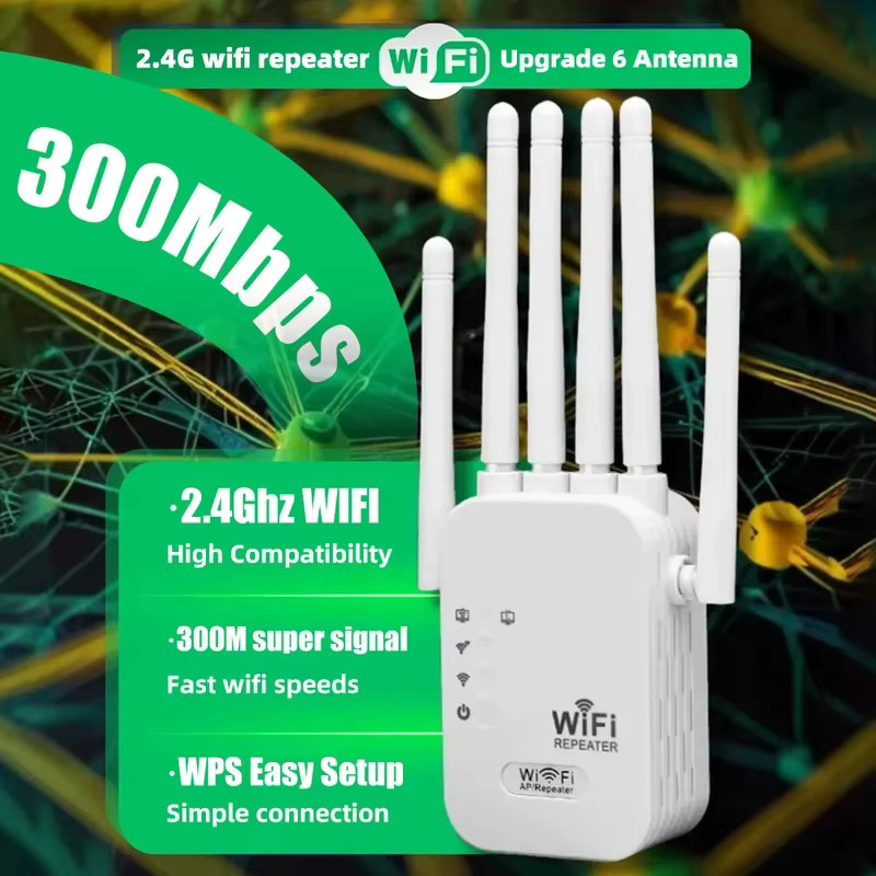 Regaton WLAN-Repeater 300Mbps 2,4GHz Single-Band Wi-Fi Signalverstärker in Weiß - Bild 2