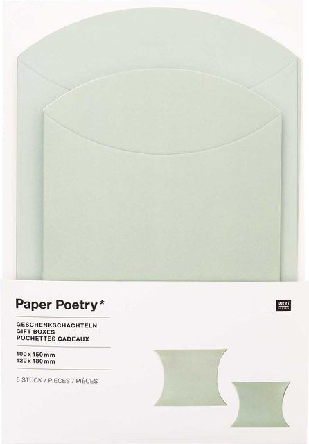Rico Design Paper Poetry Geschenkschachteln Set 6 Stück Mint aus Papier - Bild 1