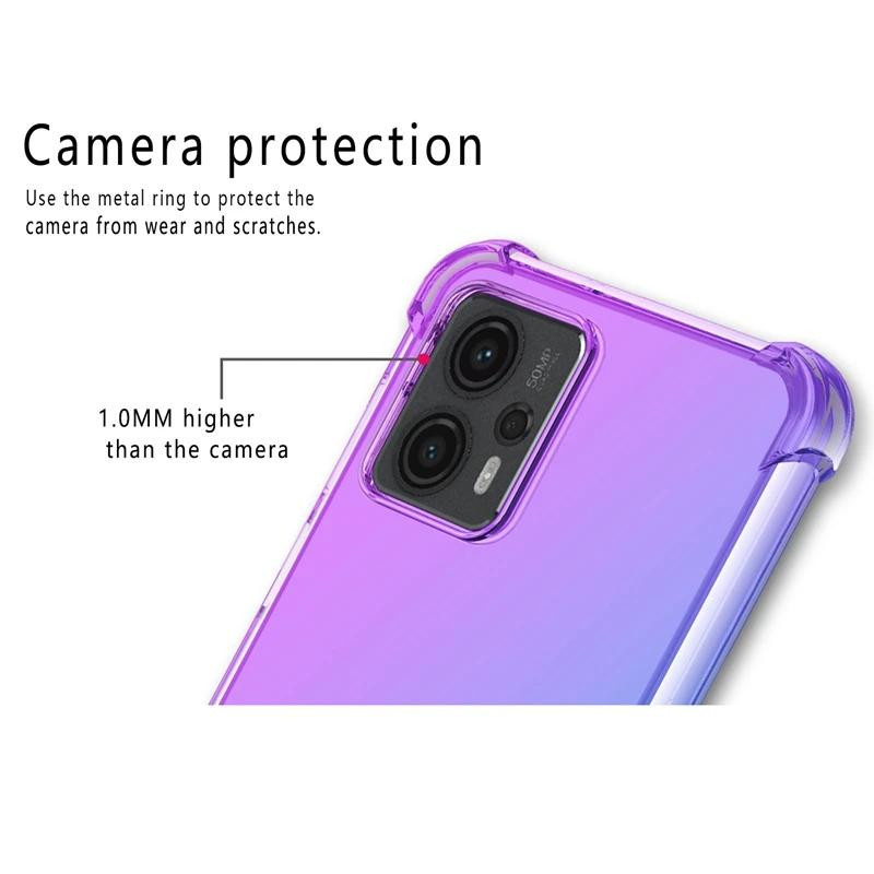 Stoßfeste TPU-Schutzhülle mit Farbverlauf für Motorola Moto G32 in Transparent - Bild 1