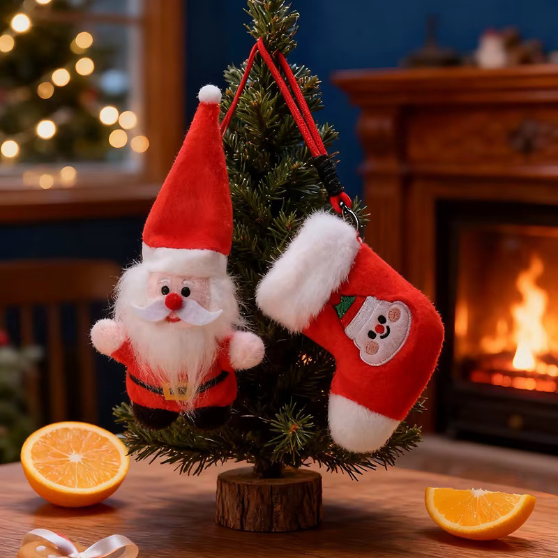 pangcangshu Weihnachtsmann Plüschtier, rote Stiefel, hängend - Bild 5