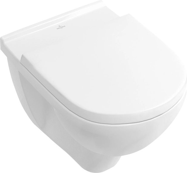 Villeroy & Boch O.Novo Wand-WC Set Tiefspüler in Weiß mit Soft-Close WC-Sitz, B/T: 36 x 56 cm - Bild 1