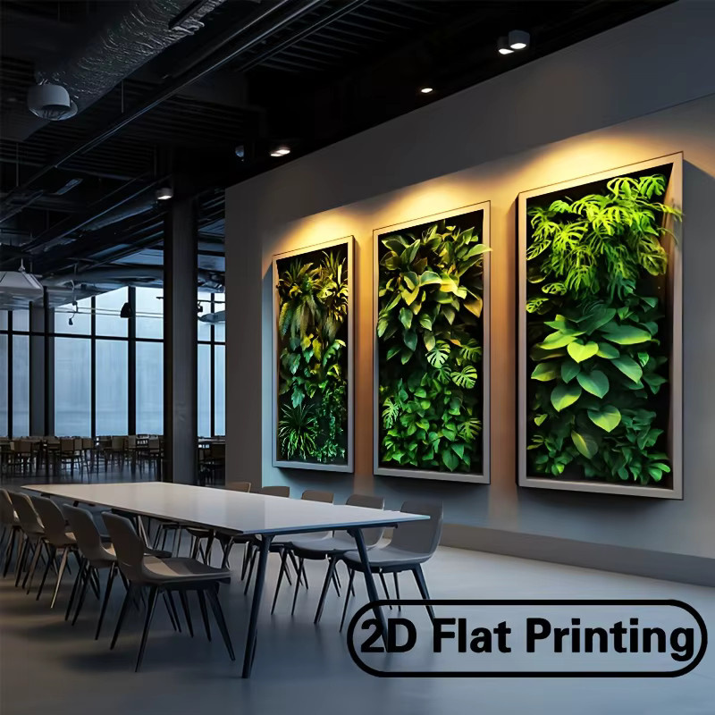 Zweidimensionales Polyester-Partybanner mit grünem Pflanzenmotiv und Holzrahmen für Outdoor-Aktivitäten und Festivals, mehrfarbig - Bild 3