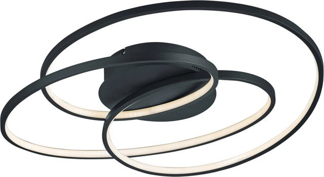 Trio LED Deckenleuchte Gale Schwarz matt dimmbar B/T/H: 600 x 135 x 430 mm - Bild 1