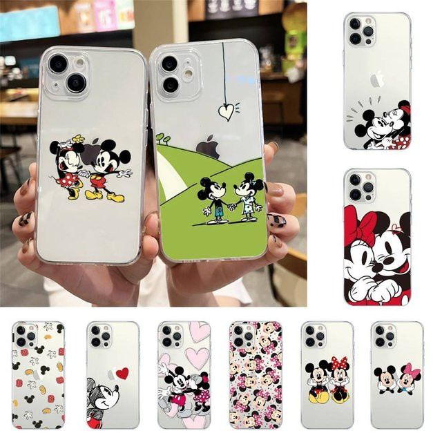 Transparente Mickey und Minnie Maus Handyhülle für Apple iPhone Modelle - Bild 1