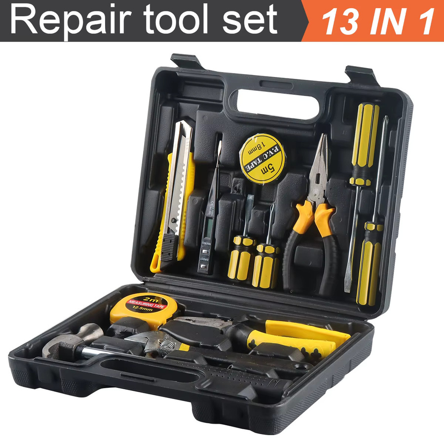 WOZOBUY Haushaltswerkzeug-Set in Blau und Multicolour mit Kunststoff-Werkzeugkasten für Heim- und Autoreparaturen - Bild 2
