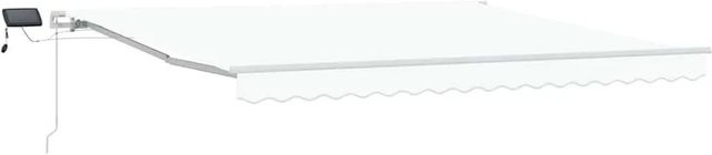 vidaXL Einziehbare Markise Weiß aus Stoff und Stahl B: 400 cm, T: 300 cm - Bild 1