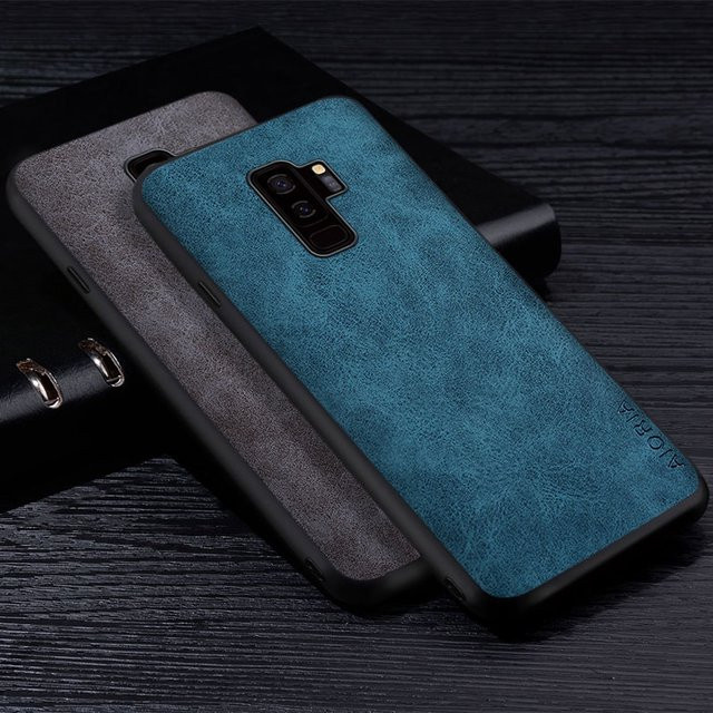 Premium PU-Leder Handyhülle für Samsung Galaxy S9 Plus und S8 Plus in Blau - Bild 1
