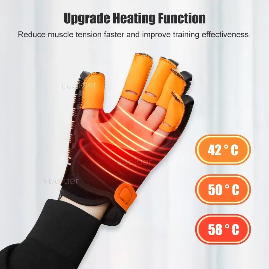 JBMBHC Beheizte Rehabilitationsroboter-Handschuhe für Physiotherapie und Schlaganfall-Training in Orange - Bild 2