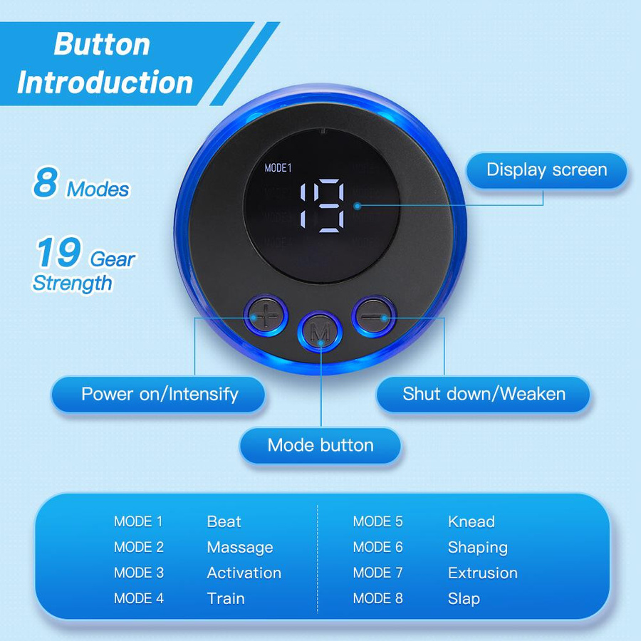 Binchi Health Technology Elektrische EMS Fuß Massager Pad, black - Bild 5