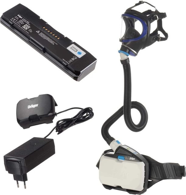 Dräger Gebläsefiltergerät Atemschutz X-plore 8000 PAPR Set Applikations-Set Grundgerät Schwarz - Bild 1