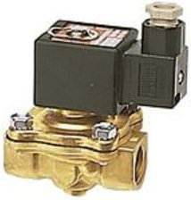 Riegler 2/2-Wege-Magnetventil aus Messing mit NC-Funktion, 24 V DC, Rp 1 1/2, FKM, PN 0-5 bar, mehrfarbig - Bild 1