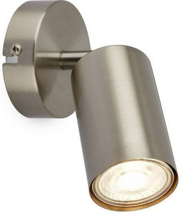 Briloner Wandleuchte TIB 2172012 aus Metall in Silber Matt-Nickel mit verstellbarem LED-Spot GU10 für Treppenhaus, Küche und Wohnzimmer - Bild 1
