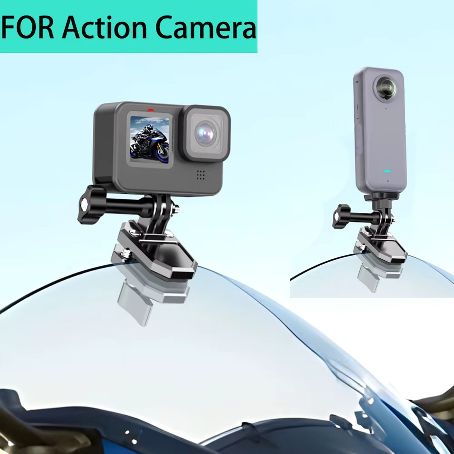 Aluminium Windschutzscheibenhalterung Klemme als Clip für GoPro 13 12, Insta360 X5 X4 X3, DJI Osmo Action 4 5 und 360 Kameras als Motorrad Zubehör - Bild 6