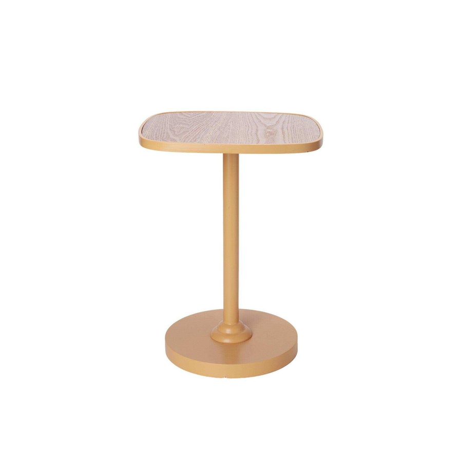 House of Nature Beistelltisch Avondale in Gelb, runder Holztisch im Boho-Stil, Durchmesser: 40 cm, Höhe: 30 cm - Bild 1