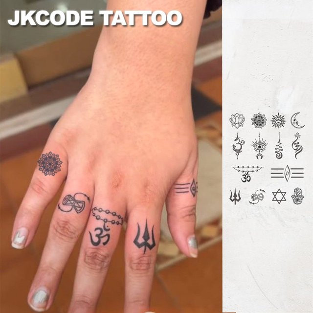 JKCODE TATTOO Sanskrit-Kraftsymbol-Tattoo, Unisex - Bild 1