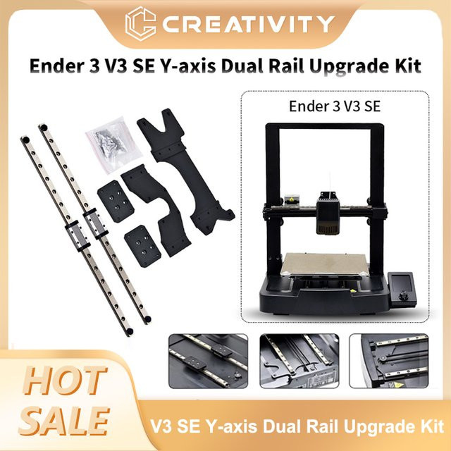 Creality Ender-3 V3 SE Y-Achse Dual Rail Upgrade Kit Linearschiene in Schwarz - Bild 1