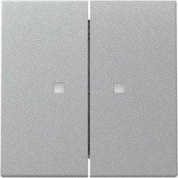 Gira Wippe zweifach mit Kontrollfenster in Silber - Bild 1